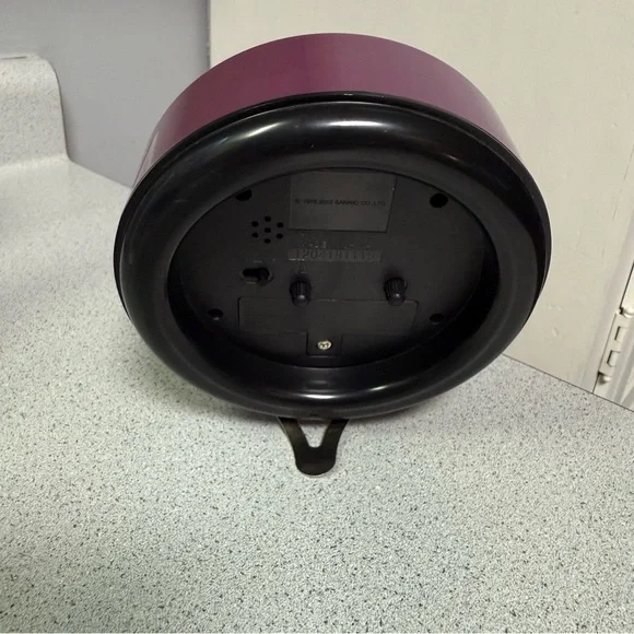 Hello Kitty Purple Alarm Clock with holographic face/glowing hands. Y2K. - Picture 5 of 9